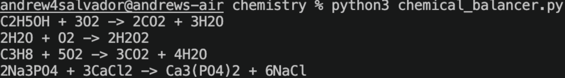 A photo of a chemical equations